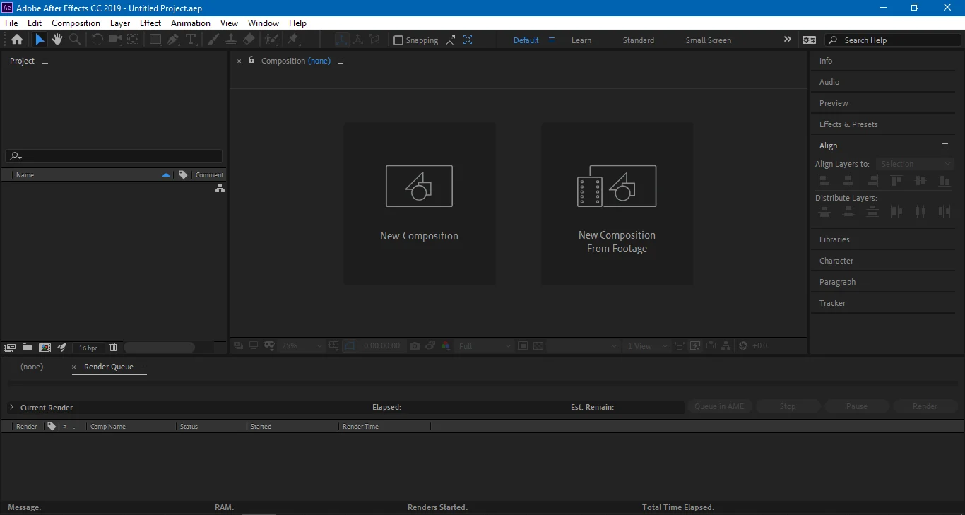 After Effects running underneath